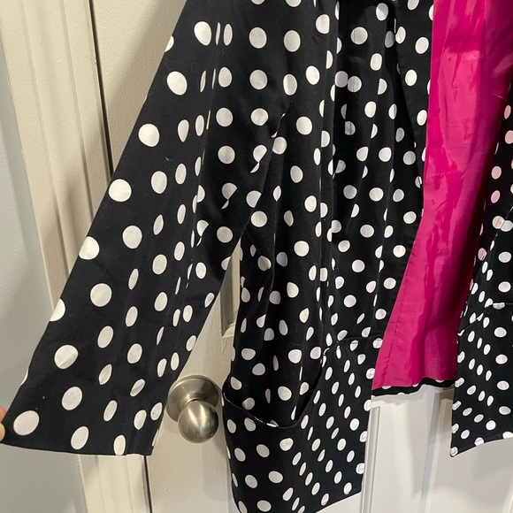 Women’s CJ Banks By Christopher Banks Black Blazer With White Dots, Pockets - Picture 4 of 13